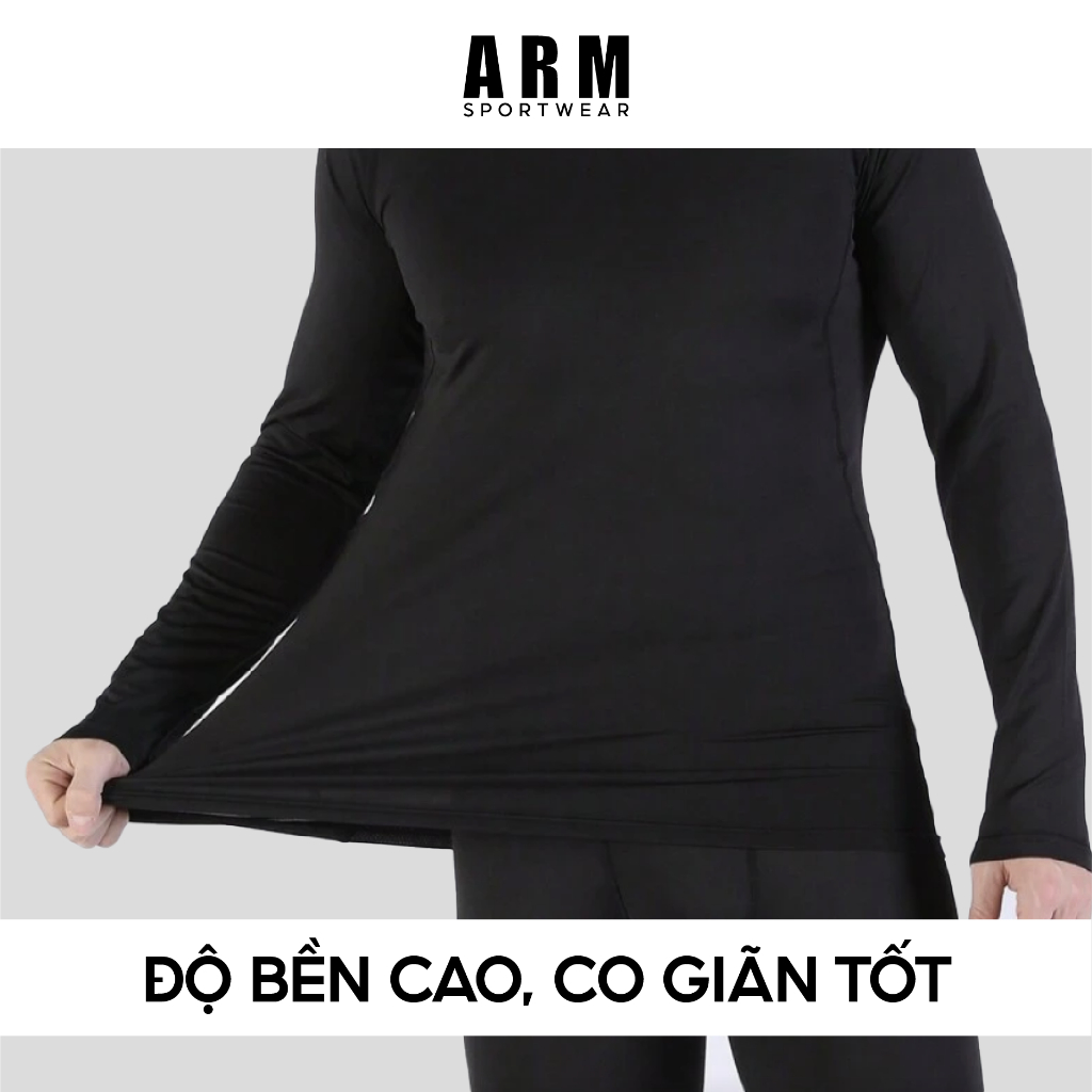 Áo Giữ Nhiệt Nam Dài Tay Đa Năng ARM Cổ Tròn Chất Modal Co Giãn, Mềm Mịn, Thoáng Khí