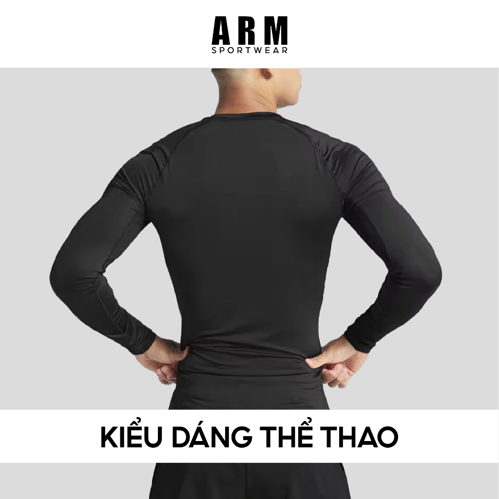 Áo Giữ Nhiệt Nam Dài Tay Đa Năng ARM Cổ Tròn Chất Modal Co Giãn, Mềm Mịn, Thoáng Khí
