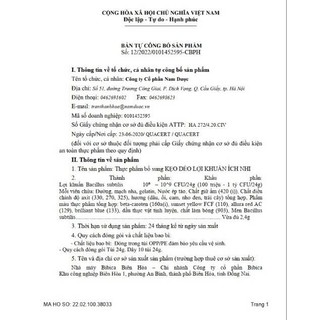 KẸO DẺO ÍCH NHI - Bổ sung lợi khuẩn Bacillus subtilis.