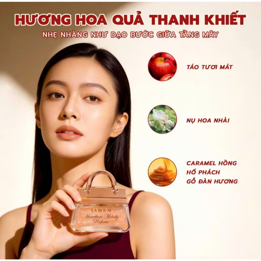 Nước Hoa Nữ LABOUM HEARTBEAT MELODY 55ml Hương Hoa Quả Ánh Nhũ Kim Tuyến Không Hề Ngấy EDP