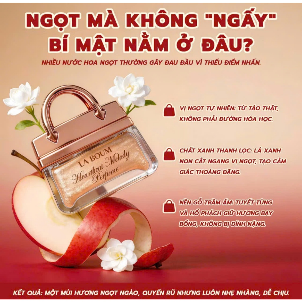 Nước Hoa Nữ LABOUM HEARTBEAT MELODY 55ml Hương Hoa Quả Ánh Nhũ Kim Tuyến Không Hề Ngấy EDP