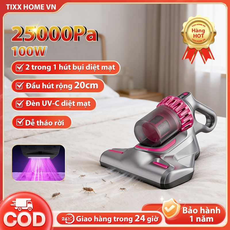 Tixx Máy hút bụi giường nệm 100W máy diệt mạt bụi nhà Khử trùng bằng tia UV