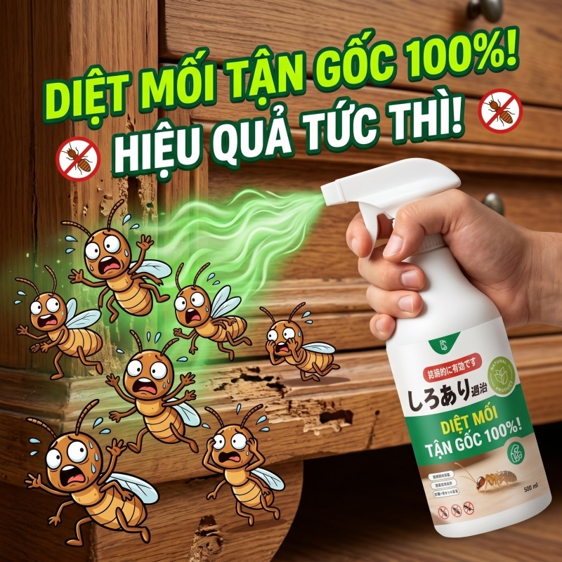 🐜 Giải quyết mọi vấn đề mối 🐜 Thuốc diệt mối & kiến 500ml, an toàn cho người & vật nuôi, dễ sử dụng, hiệu quả cao.
