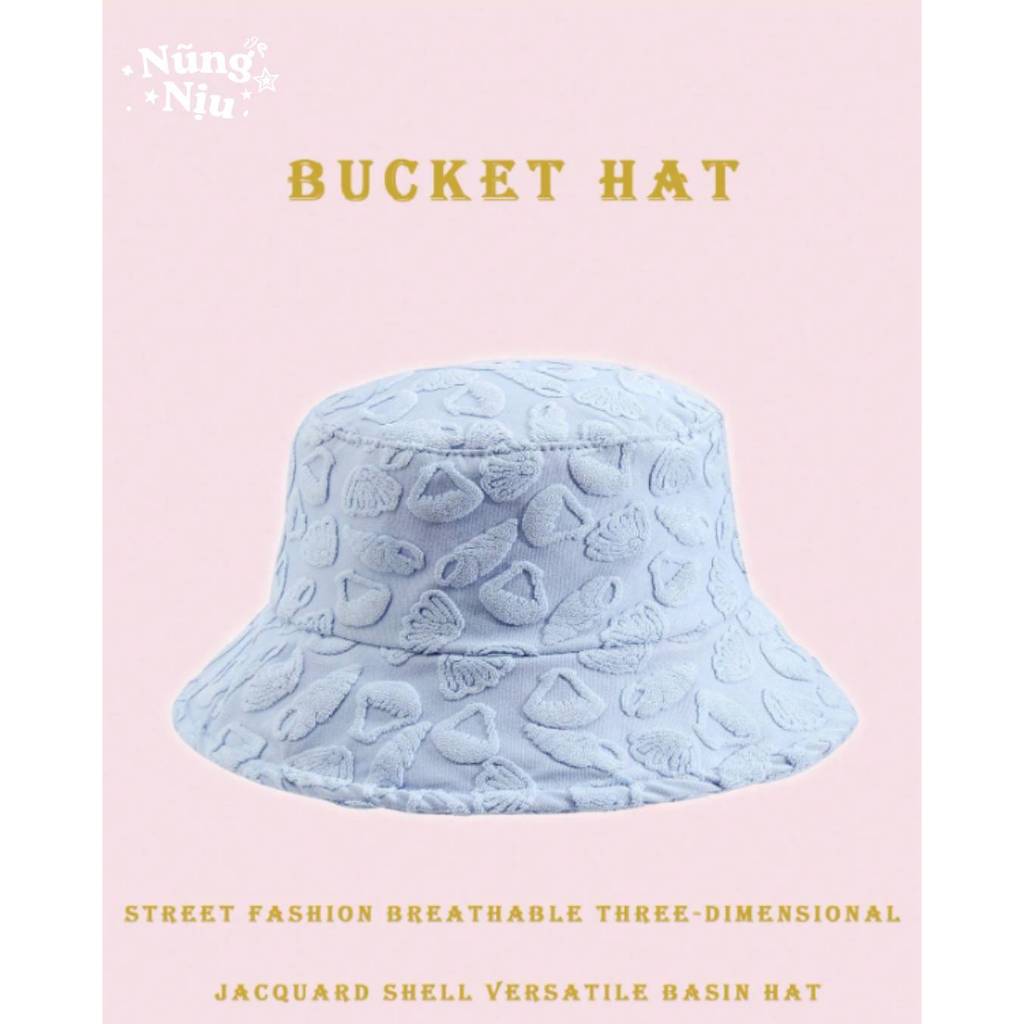 [ORDER 8-10 NGÀY] Nón Mùa Hè Họa Tiết In Nổi