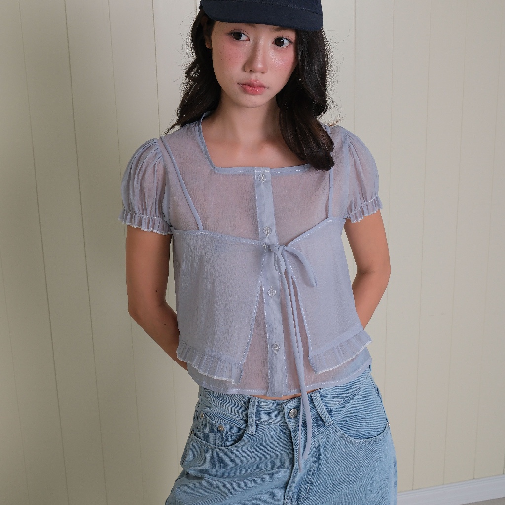 Áo Blouse 2 Mảnh, Chất Tơ Viscose - Dual Layer Blouse - Sonna Hi