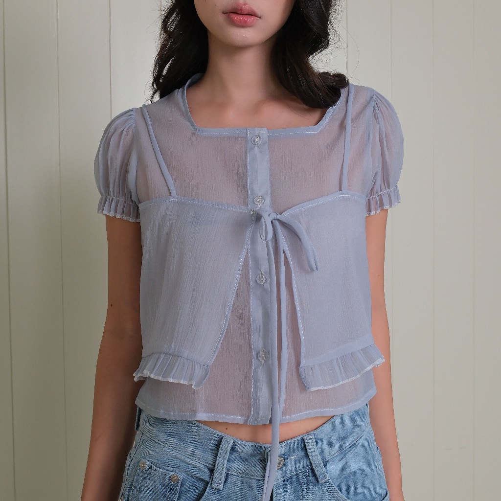 Áo Blouse 2 Mảnh, Chất Tơ Viscose - Dual Layer Blouse - Sonna Hi