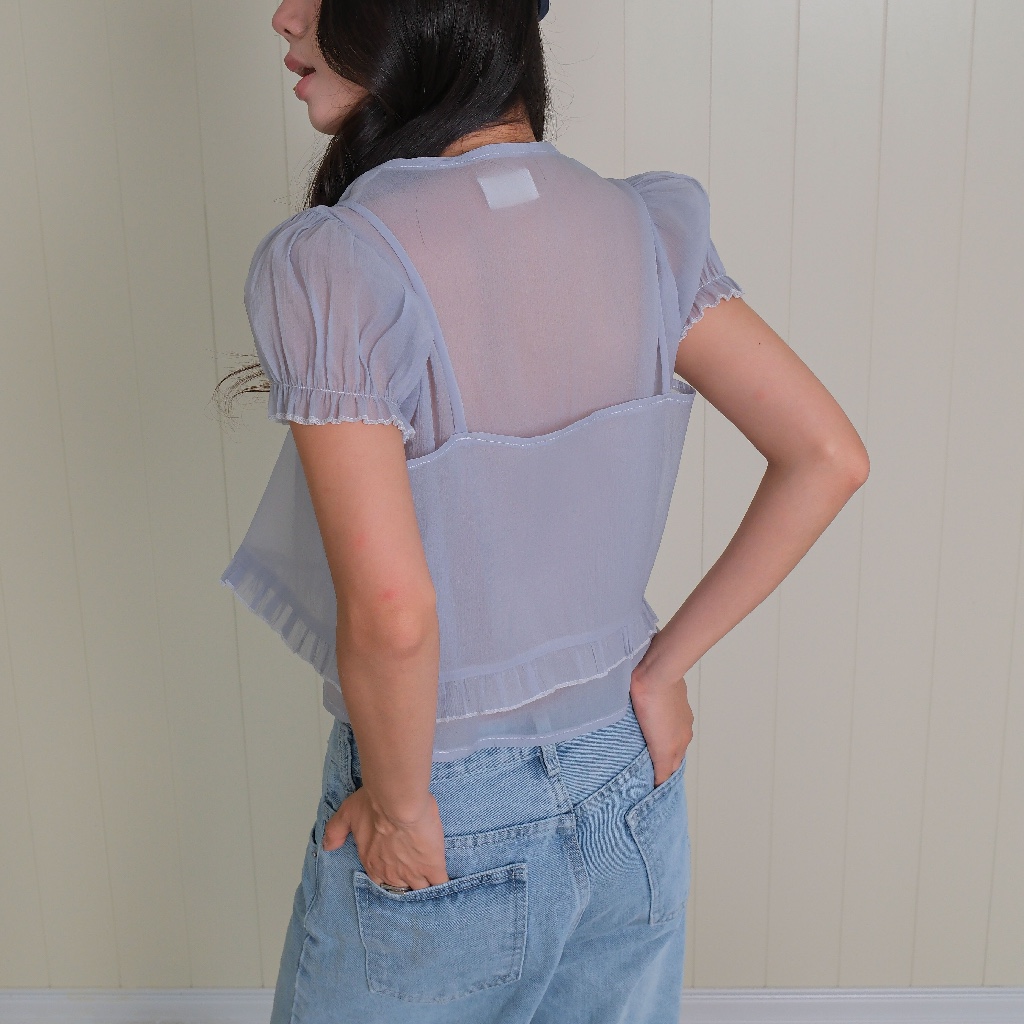 Áo Blouse 2 Mảnh, Chất Tơ Viscose - Dual Layer Blouse - Sonna Hi