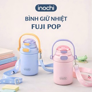 Bình Giữ Nhiệt Fuji Pop Inochi 450ml - Inox 316 Có Ống Hút Giữ Nóng Lạnh 6H+ Nhỏ Gọn Trendy