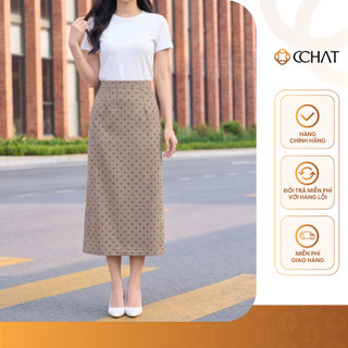 Chân Váy 𝐂𝐂𝐇𝐀𝐓 Dáng Suông HT Laure Chấm Bi Trái Tim Chất Liệu Tuytsi Cao Cấp 16CDS2030ST