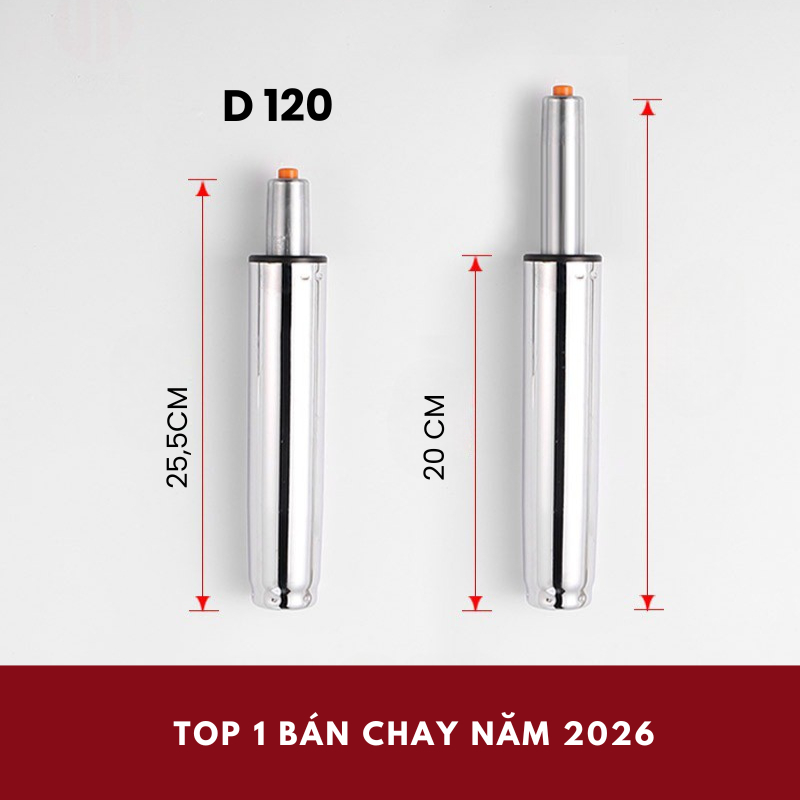 Piston ghế/ Ben hơi ghế xoay văn phòng D100 D120 D160 INOX KHÔNG GỈ, ghế văn phòng, Piston hàng loại 1 chất lượng cao