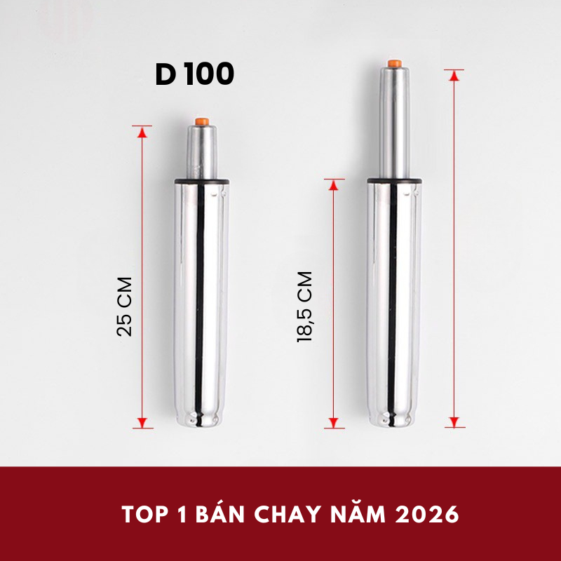 Piston ghế/ Ben hơi ghế xoay văn phòng D100 D120 D160 INOX KHÔNG GỈ, ghế văn phòng, Piston hàng loại 1 chất lượng cao
