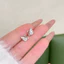 9LUX Khuyên tai THIÊN NGÁ ĐÁ ZIRCON nhỏ siêu sáng , Khuyên tai đá zircon nhỏ nhắn đáng yêu
