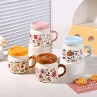 Cốc sứ cute Vô tri 400ml ly sứ decor, ly sứ uống nước, cốc uống nước dễ thương