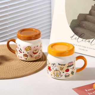Cốc sứ cute Vô tri 400ml ly sứ decor, ly sứ uống nước, cốc uống nước dễ thương