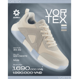 Giày pickleball nam Jogarbola Vortex, upper vải dệt thoáng khí, khung TPU ổn định, đế Phylon nhẹ