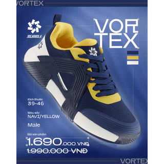 Giày pickleball nam Jogarbola Vortex, upper vải dệt thoáng khí, khung TPU ổn định, đế Phylon nhẹ