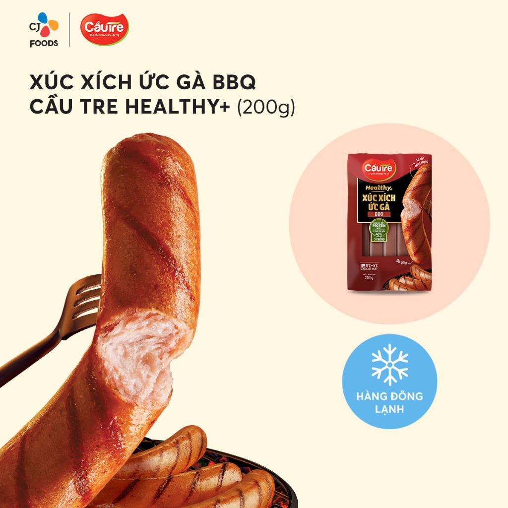 [Hỏa tốc] Cầu Tre Healthy Xúc xích ức gà kiểu Đức 450G/ ức gà kiểu Ý ...