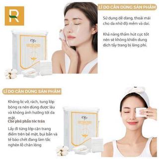 [Combo 5 Gói] Bông Tẩy Trang Cotton Pads 222 Miếng 3 Lớp Sợi Tự Nhiên, Mềm Mịn, Dày Dặn