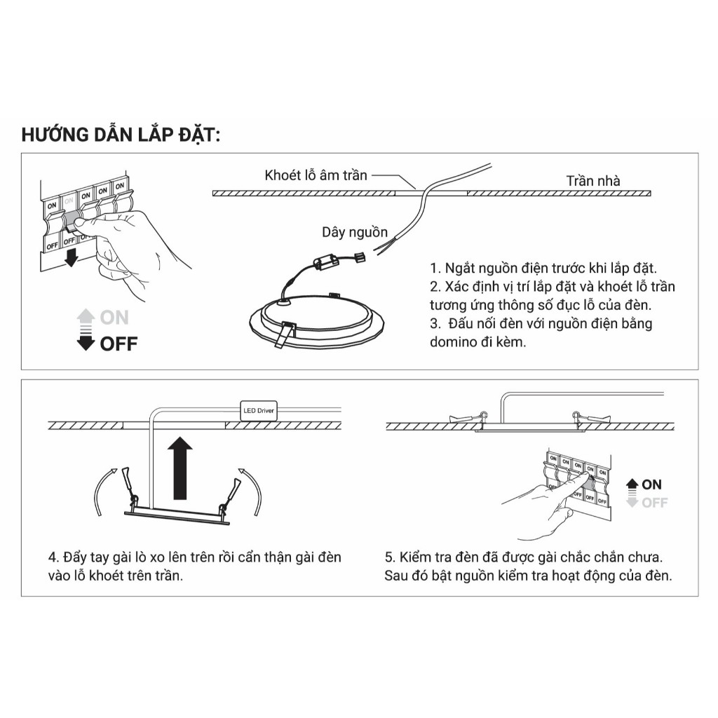 (CHÍNH HÃNG) MPE - Đèn LED âm trần mặt tròn 3 màu siêu mỏng 7W Ø90 - 9W Ø90 - 9W Ø130 - 12W Ø150 MPE Phú Cường