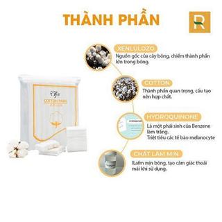 [Combo 5 Gói] Bông Tẩy Trang Cotton Pads 222 Miếng 3 Lớp Sợi Tự Nhiên, Mềm Mịn, Dày Dặn