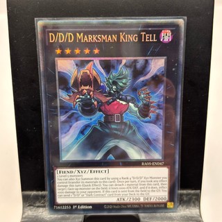 [ Bài Yugioh Chính Hãng ] RA05-EN047 D/D/D Marksman King Tell - Collector/Platinum Secret Rare