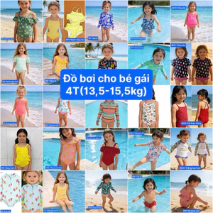 Đồ Bơi Bé Gái 3-4 Tuổi (13.5-15kg) Xuất Khẩu Chống Nắng UV UPF50+ Bộ Bơi Đi Biển Đi Bơi Cho Bé 4Y