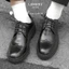 Giày da bò Derby Wingtip Black LEMANS DB02D, Giày tây nam Công Sở Cao Cấp, giày derby công sở BH 24T