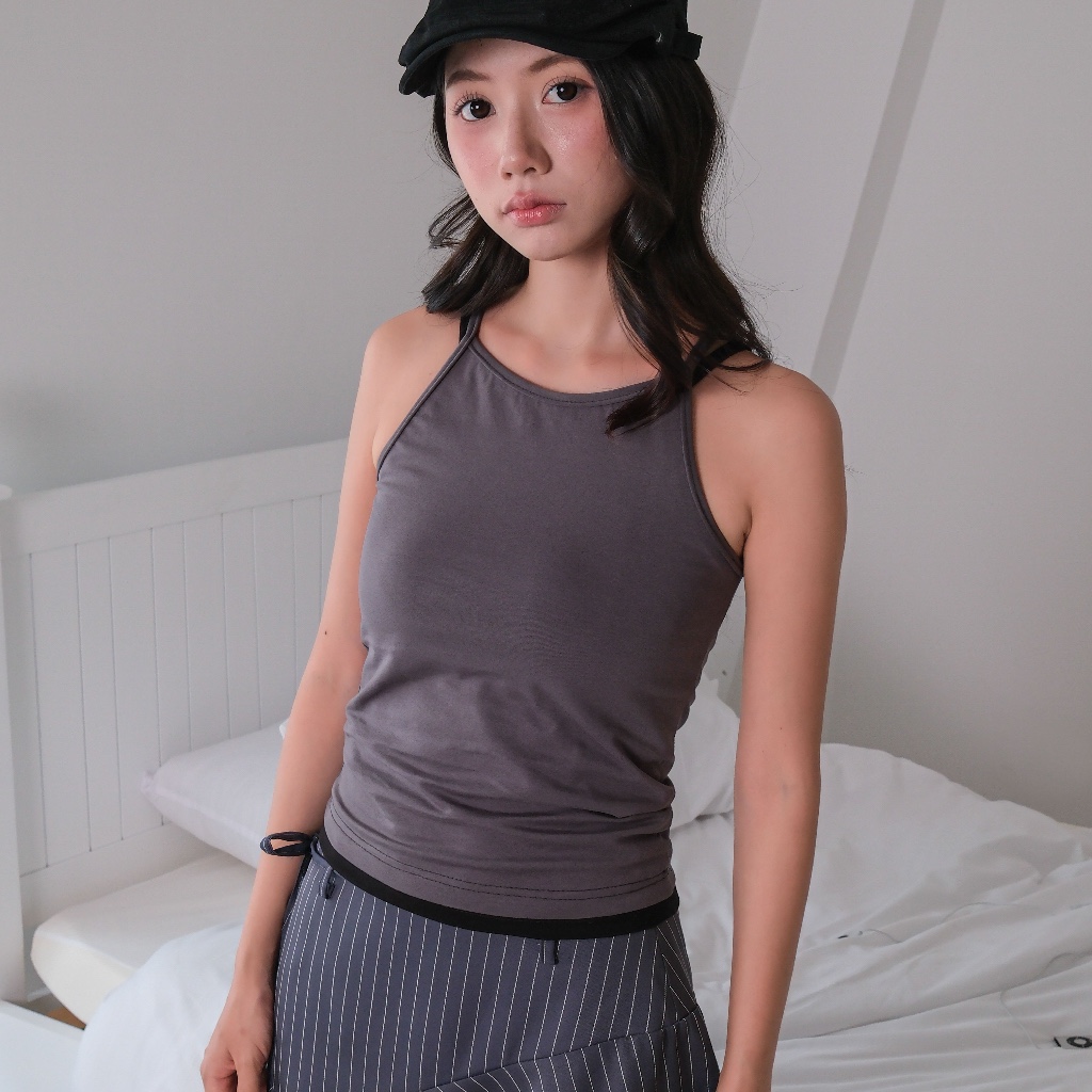 Áo 2 Dây Basic Dáng Ôm, Chất Cotton 4 Chiều - Essential Cami - Sonna hi