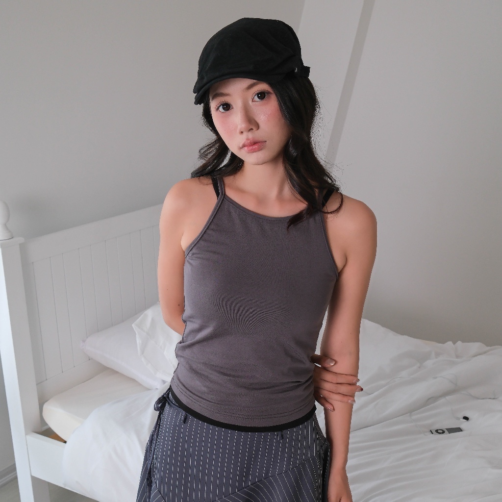 Áo 2 Dây Basic Dáng Ôm, Chất Cotton 4 Chiều - Essential Cami - Sonna hi