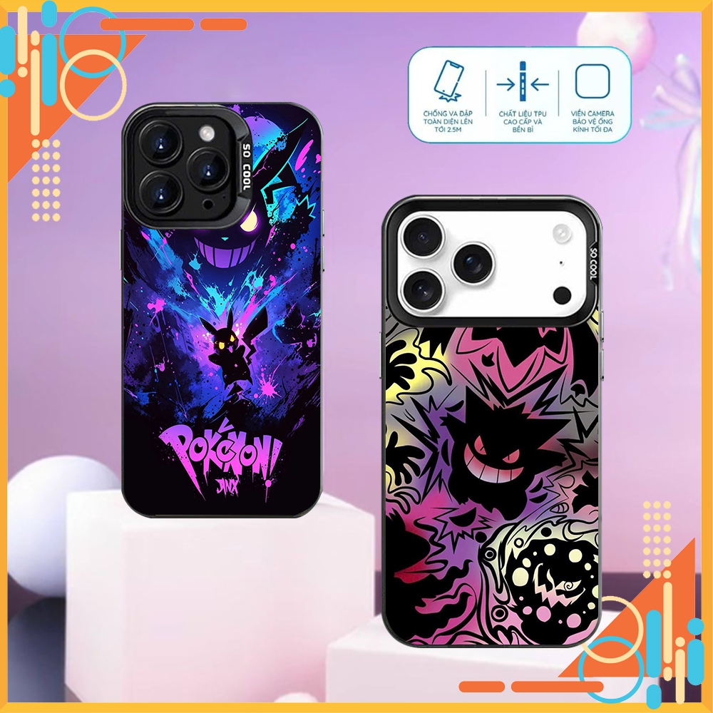 Ốp Lưng iPhone IMD GENGAR POKEMON , Chống Sốc, Bảo Vệ Camera dành cho iP 7/8/X/XSMAX/11/12/13/14/15/16/17/Pro/Max