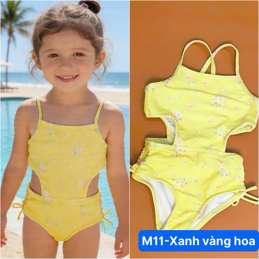 Đồ Bơi Bé Gái 3-4 Tuổi (13.5-15kg) Xuất Khẩu Chống Nắng UV UPF50+ Bộ Bơi Đi Biển Đi Bơi Cho Bé 4Y
