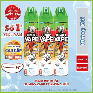 GIẢM GIÁ 60% Bình xịt muỗi Jumpo 600ml (Cam Chanh, Không Mùi) dễ chịu cho nhà có trẻ nhỏ và người già