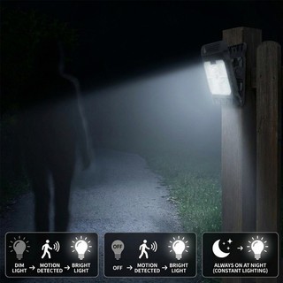 Đèn LED năng lượng mặt trời cảm ứng, chống nước IP65, đèn ngoài trời siêu sáng dùng cho sân vườn, cổng, ban công