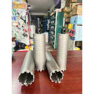 Mũi Khoan Rút Lõi Bê Tông  Phi 55, 60 Dài 155mm Chuôi Lục, Có Định Tâm, Mũi Rút Lõi Điều Hòa