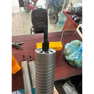 Mũi Khoan Rút Lõi Bê Tông  Phi 55, 60 Dài 155mm Chuôi Lục, Có Định Tâm, Mũi Rút Lõi Điều Hòa