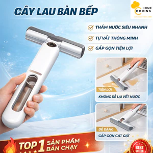 Cây Lau Bếp Tự Vắt Mini Đa Năng - Dụng Cụ Lau Kính Oto - Chổi Vệ Sinh Nhà Tắm Bàn Làm Vệc Gấp Gọn