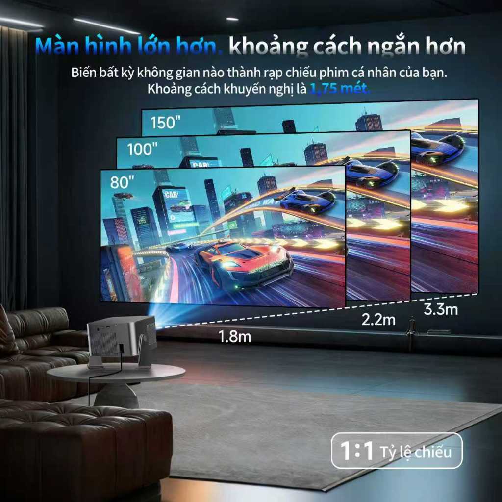 Magcubic Máy Chiếu Thông Minh HY350GT 4K 900 ANSI Google TV OS Chính Thức Netflix Độ Phân Giải Gốc 1080P Tự Động Lấy Nét | BigBuy360 - bigbuy360.vn