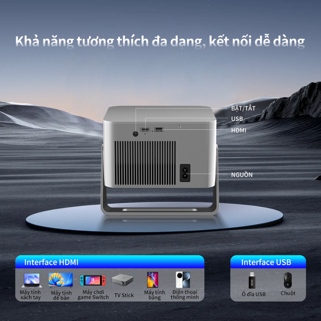 Magcubic Máy Chiếu Thông Minh HY350GT 4K 900 ANSI Google TV OS Chính Thức Netflix Độ Phân Giải Gốc 1080P Tự Động Lấy Nét | BigBuy360 - bigbuy360.vn