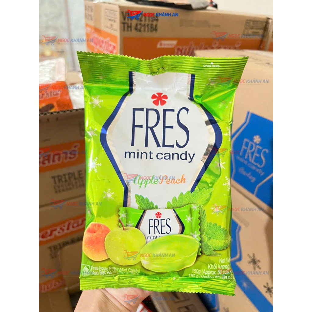 Combo Kẹo Ngậm Fresh Bạc Hà Táo Xanh Giải Nhiệt Thơm Mát