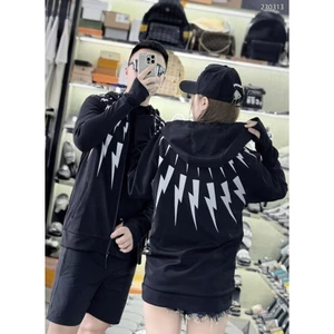 Áo Chống Nắng In Tia Sét Vòng Cổ Unisex Nam Nữ Dáng rộng Chống Tia UV Siêu Bền