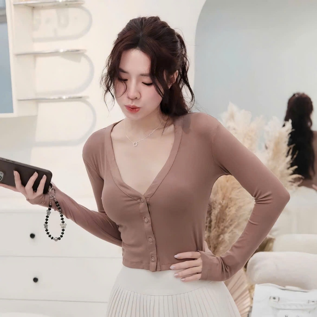 Áo Khoác Nhẹ Cardigan COCOLEN - Chất Liệu Rib Hàn Dệt Mịn A019