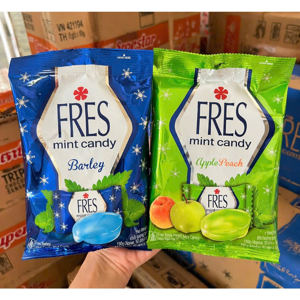 Combo Kẹo Ngậm Fresh Bạc Hà Táo Xanh Giải Nhiệt Thơm Mát