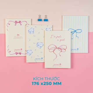 Vở Kẻ Ngang Nơ Classmate 100GSM Giấy Vàng Chống Mỏi Mắt 120Trang, Tập Kẻ Ngang Viết Calligraphy Không Bị Thấm