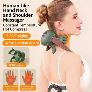 Máy Massage Cổ Vai Gáy Mini 4 Đầu Bionic | Nhiệt Hồng Ngoại | Thư Giãn Cơ Thể | Thiết Kế Tinh Tế