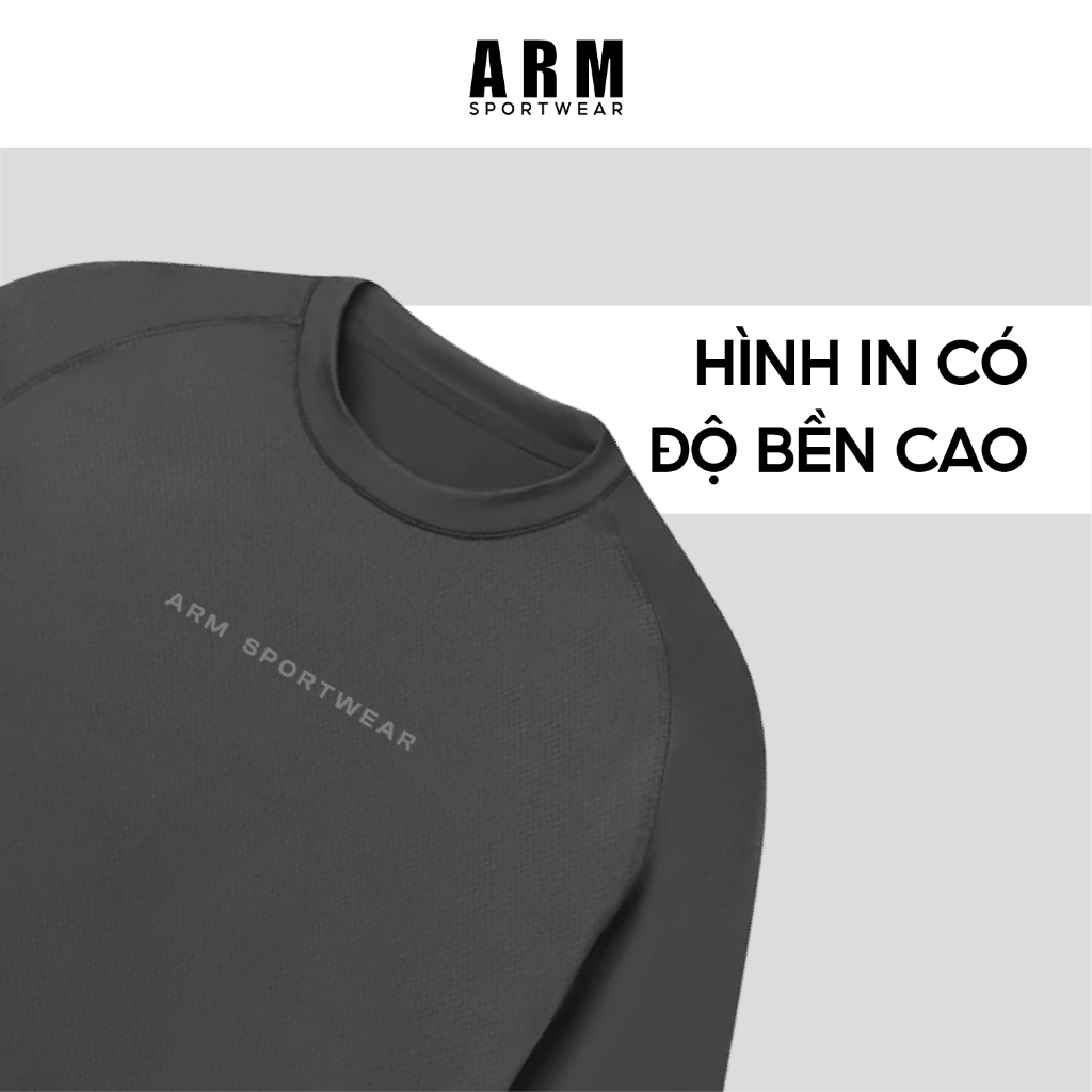Áo Thun Thể Thao Nam ARM Ultra Slim Fit Thun Cao Cấp Co Giãn 4 Chiều Thoáng Khí Hỗ Trợ Tập Gym, Chạy Bộ