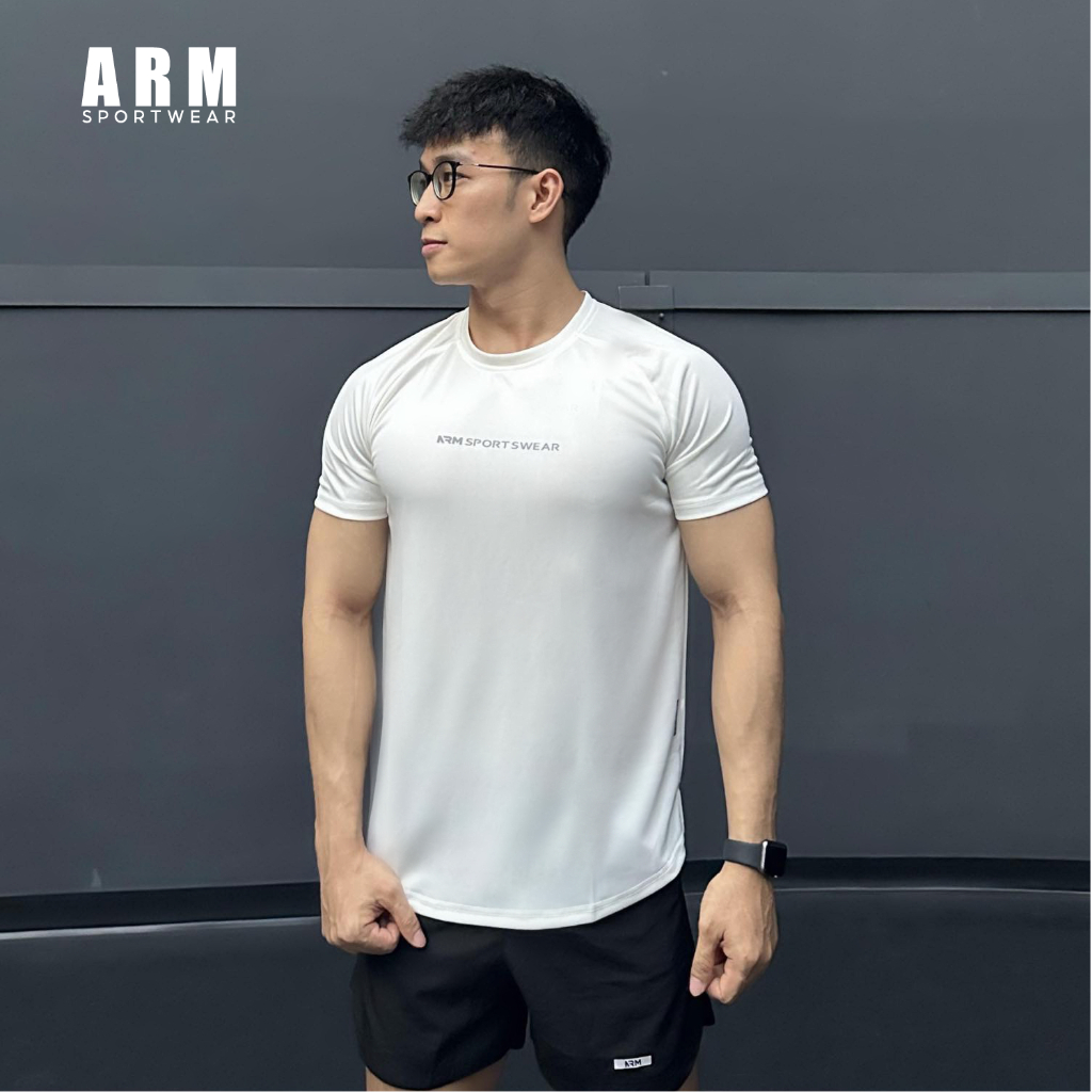 Áo Thun Thể Thao Nam ARM Ultra Slim Fit Thun Cao Cấp Co Giãn 4 Chiều Thoáng Khí Hỗ Trợ Tập Gym, Chạy Bộ