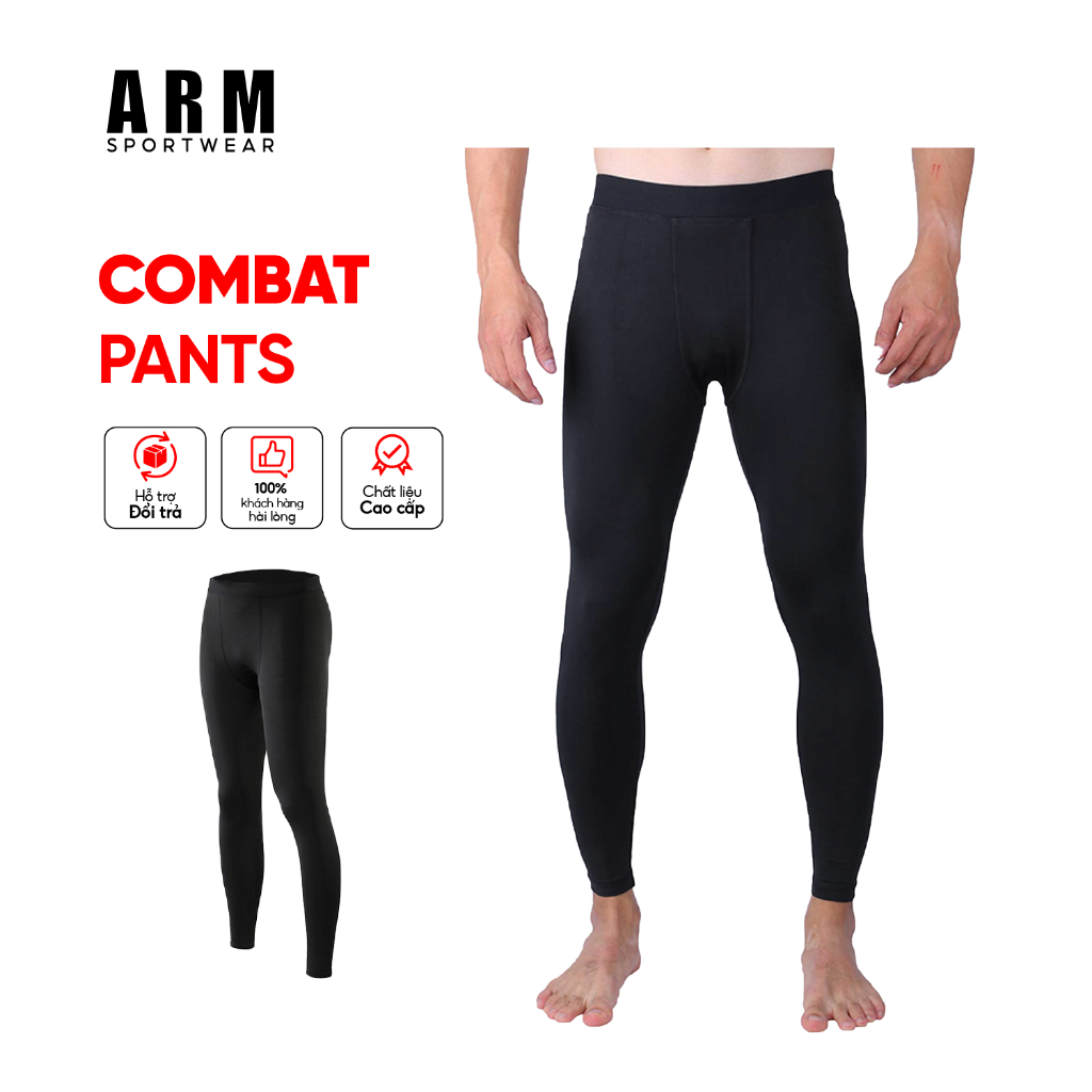 Quần Giữ Nhiệt ARM Combat, Quần Legging Nam Chuyên Tập Gym Chạy Bộ Đá Bóng vận động thoải mái