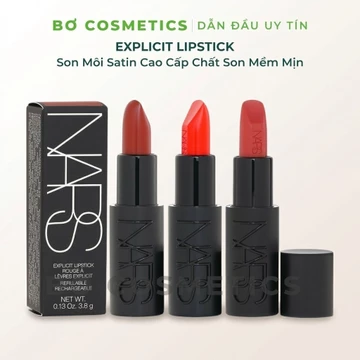 Son Thỏi Satin Nars Explicit Lipstick - Hiệu Ứng Mềm Mịn, Màu Sắc Rực Rỡ
