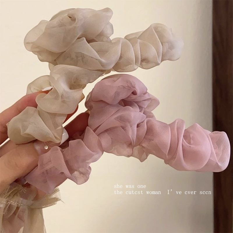 Kẹp tóc nữ càng cua bọc voan – Kẹp tóc búi phong cách Hàn Quốc, giữ tóc chắc, dịu dàng