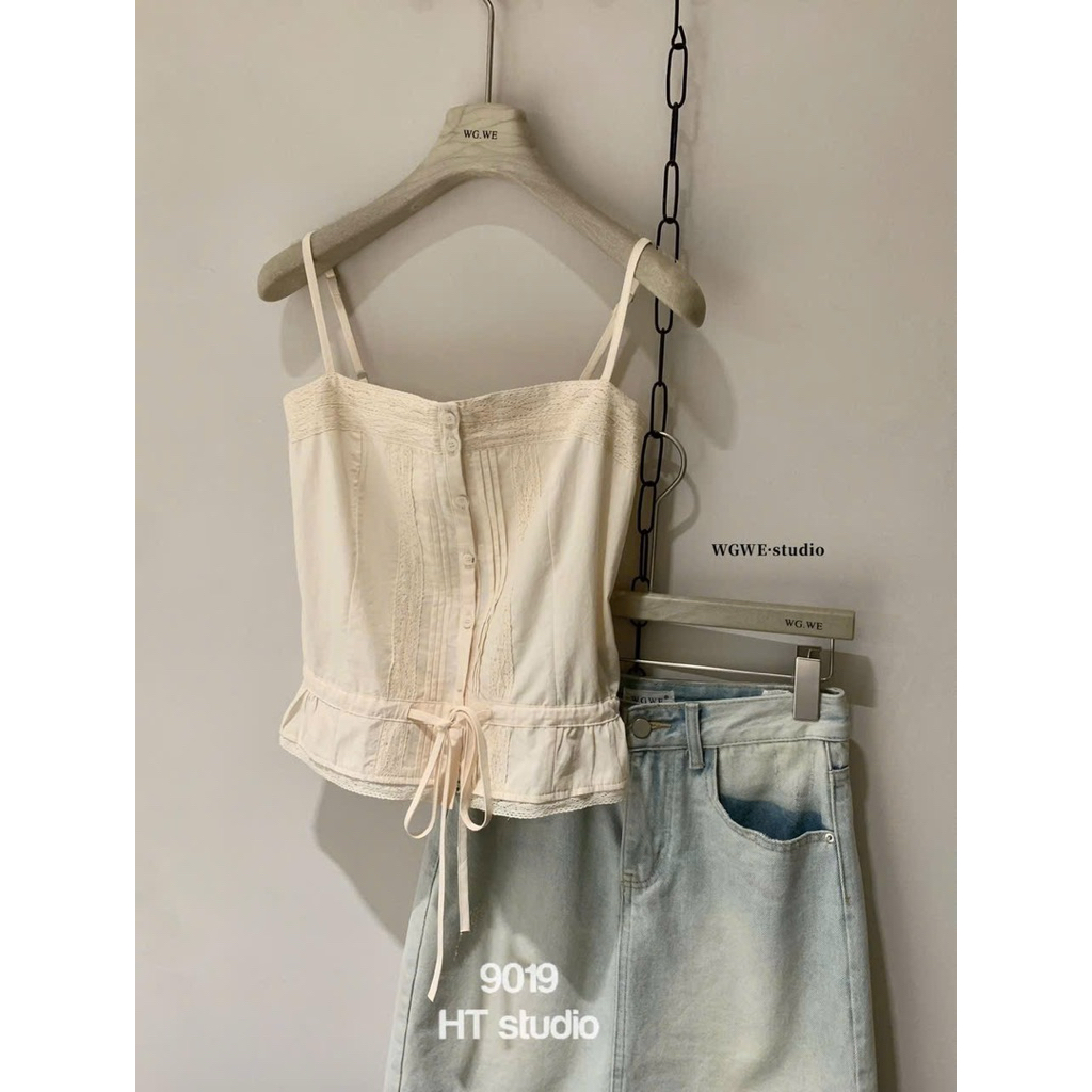 𝑺𝒔𝒖.𝑺𝒕𝒖𝒅𝒊𝒐// ÁO HAI DÂY MIX REN WGWE 9019
